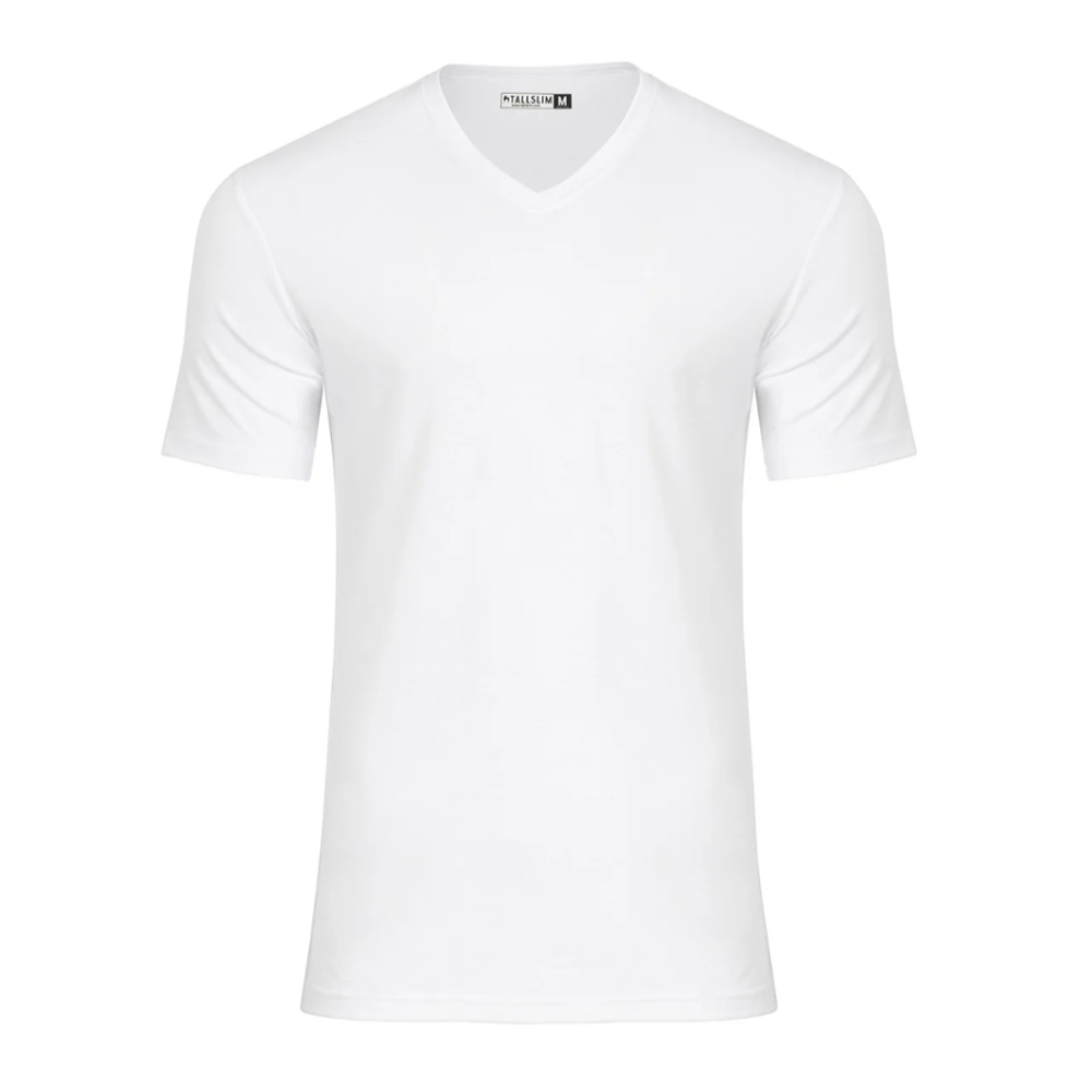 Tallslim Original V-Neck White T-shirt